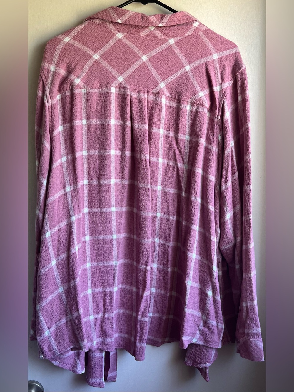 NWOT torrid Pink Button-Up Plaid Shirt - Picture 2 of 5